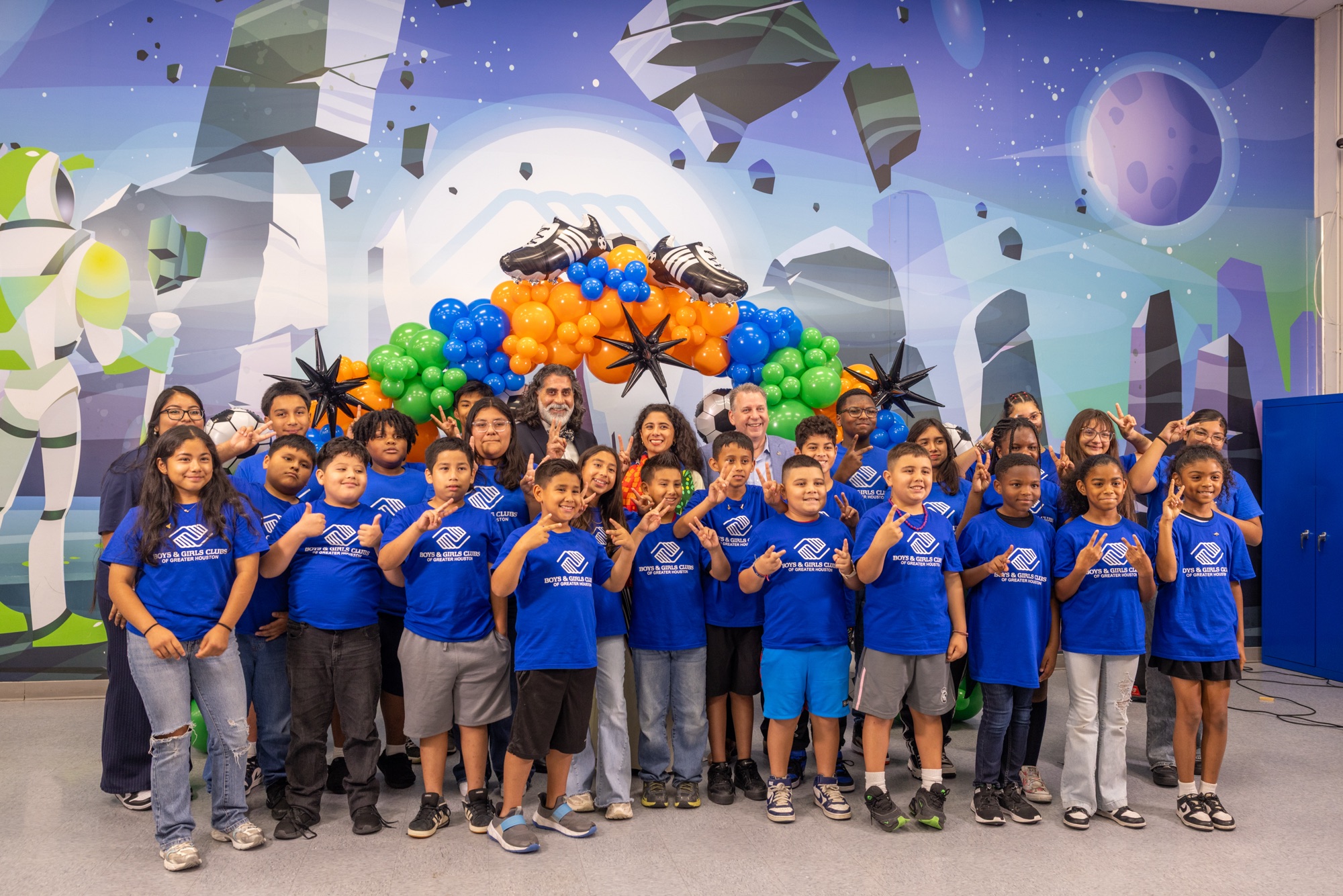 Photo from the Road to the World Cup youth ticket announcement with Judge Lina Hidalgo